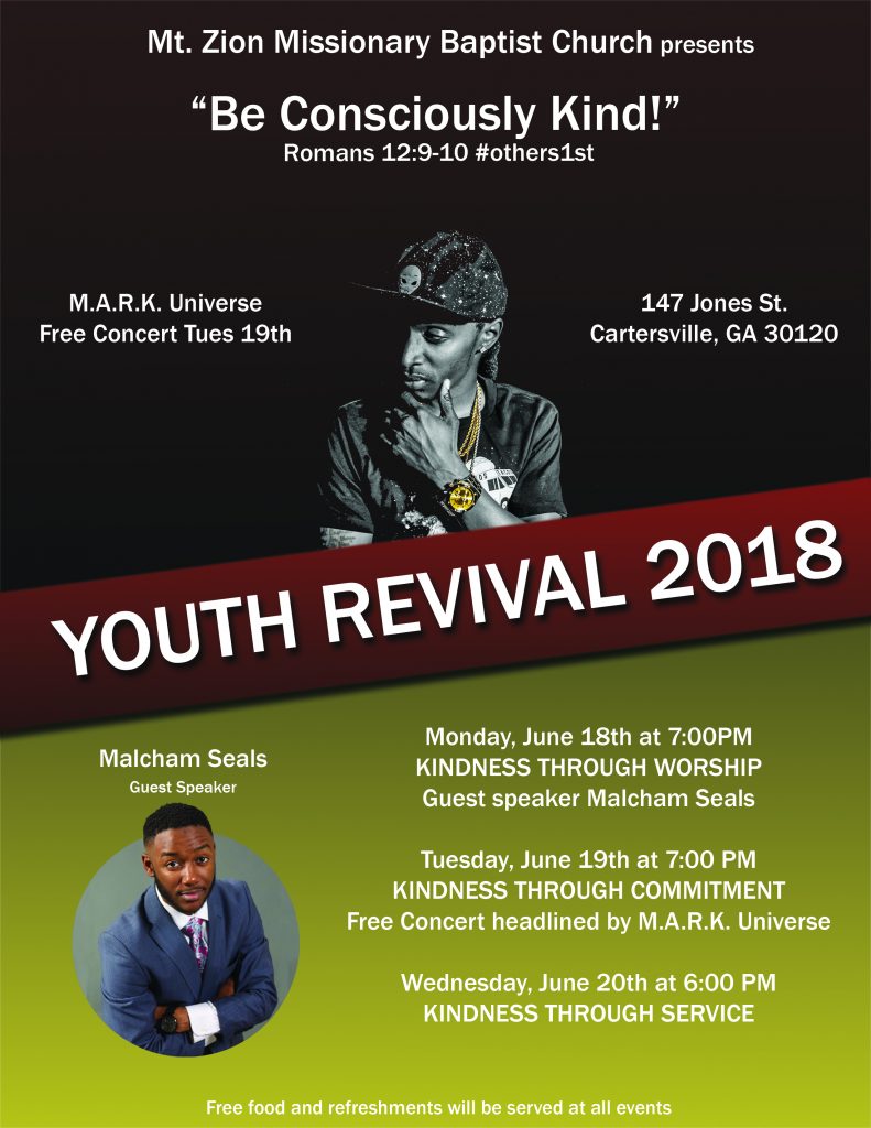Youth Revival 2018 Mt. Zion Missionary Baptist Church Cartersville